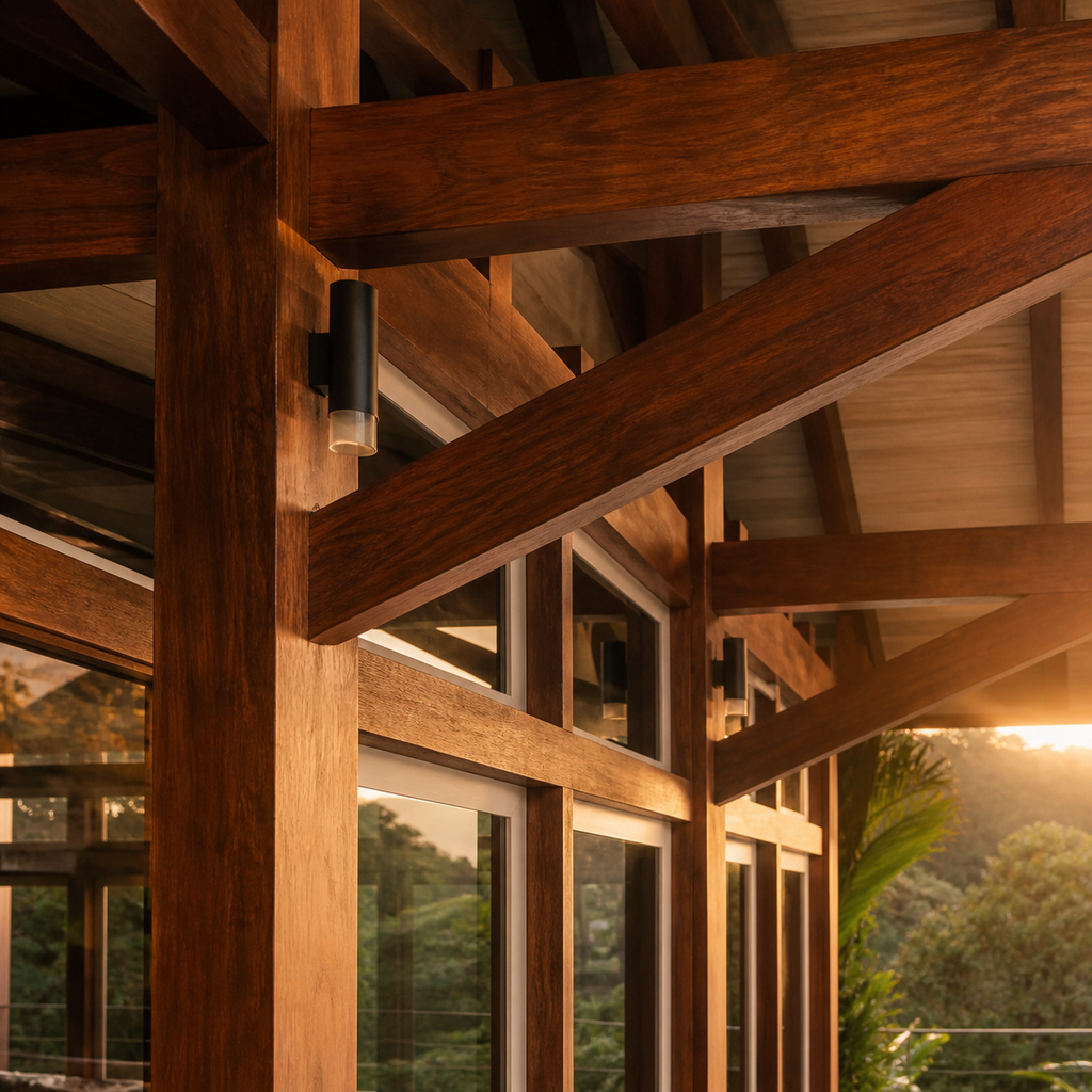 STRUCTURAL TEAK BEAMS